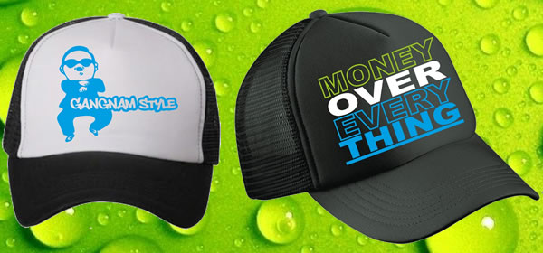 Gorros jockey estampados personalizados en colores variados